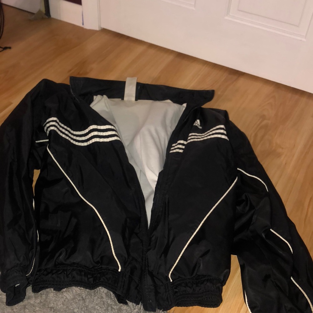 Black Adidas Windbreaker